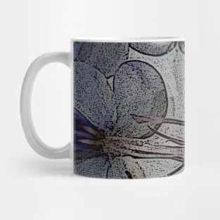 Gray and Blue Botanical Pillows Blue Butterfly Flower Glory Bower Wings Mug